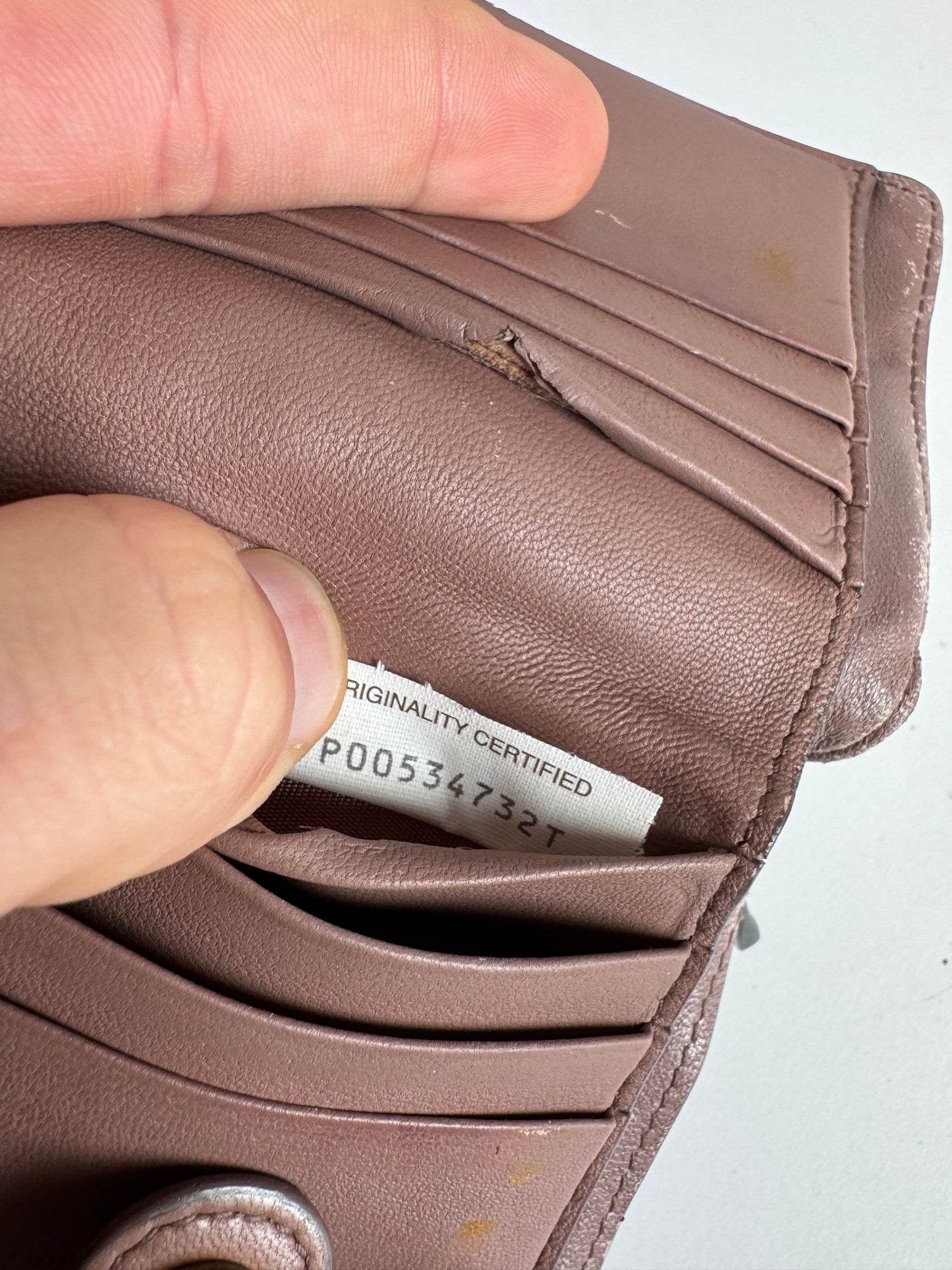 Vintage Bottega Veneta Intrecciato Leather Wallet Purple