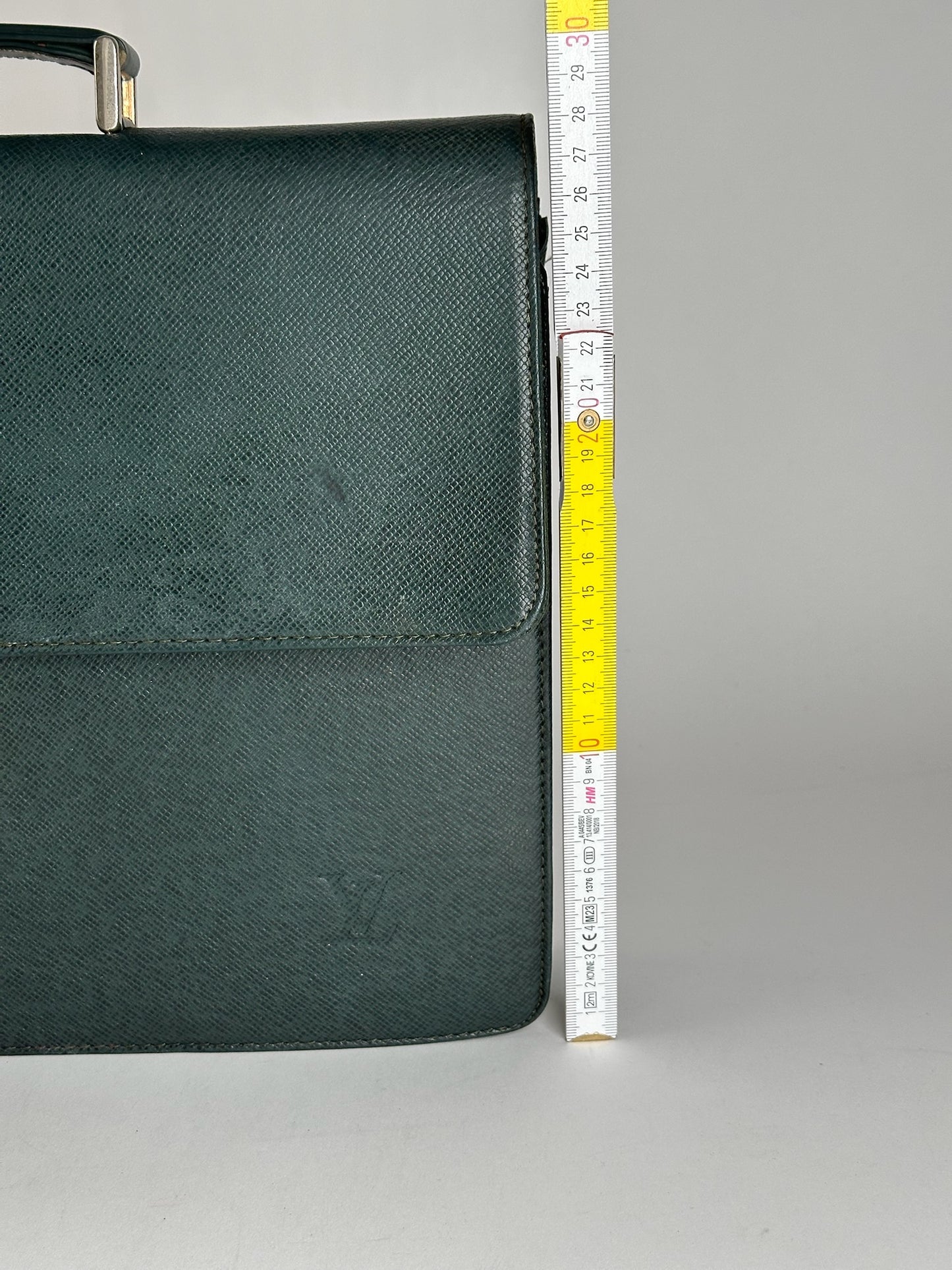 Vintage Louis Vuitton Taiga Leather Briefcase green