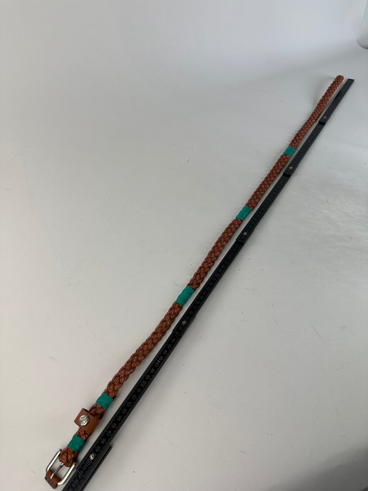 Vintage Vivienne Westwood Braided Leather Belt Cognac 100 cm