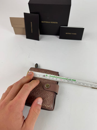 Vintage Bottega Veneta Intrecciato Leather Wallet Purple