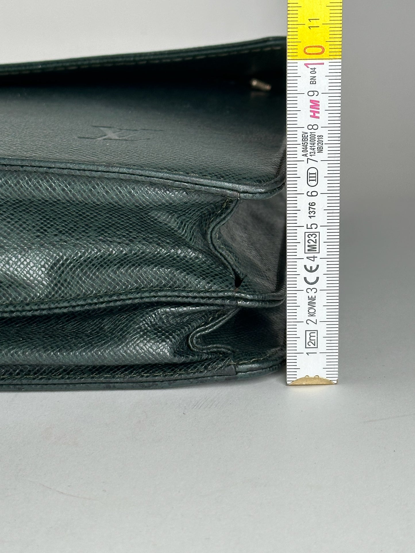 Vintage Louis Vuitton Taiga Leather Briefcase green