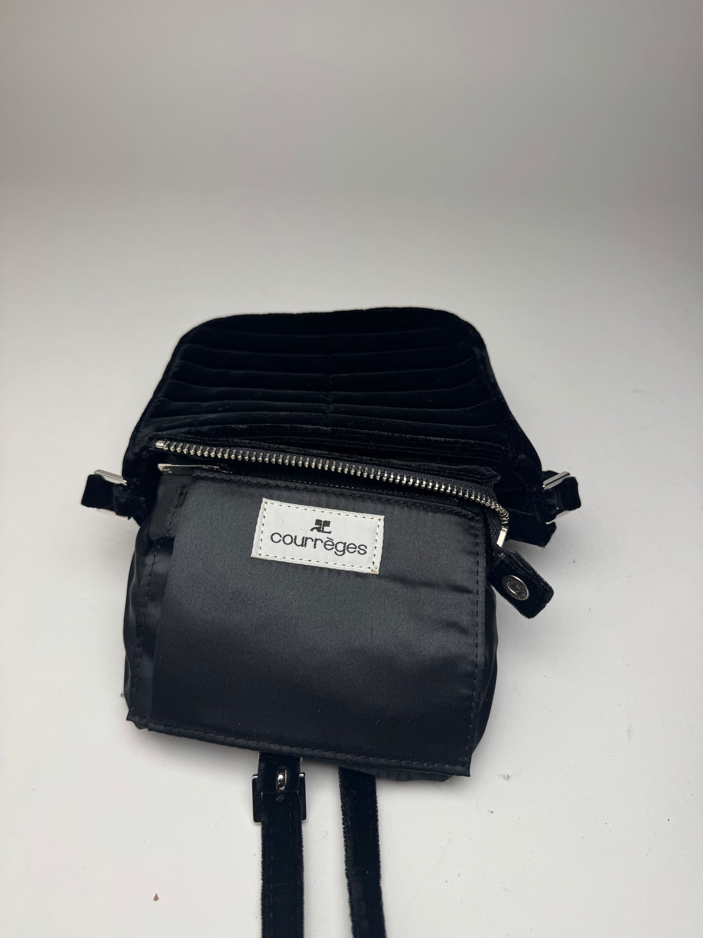 Sac bandoulière Courrèges vintage noir