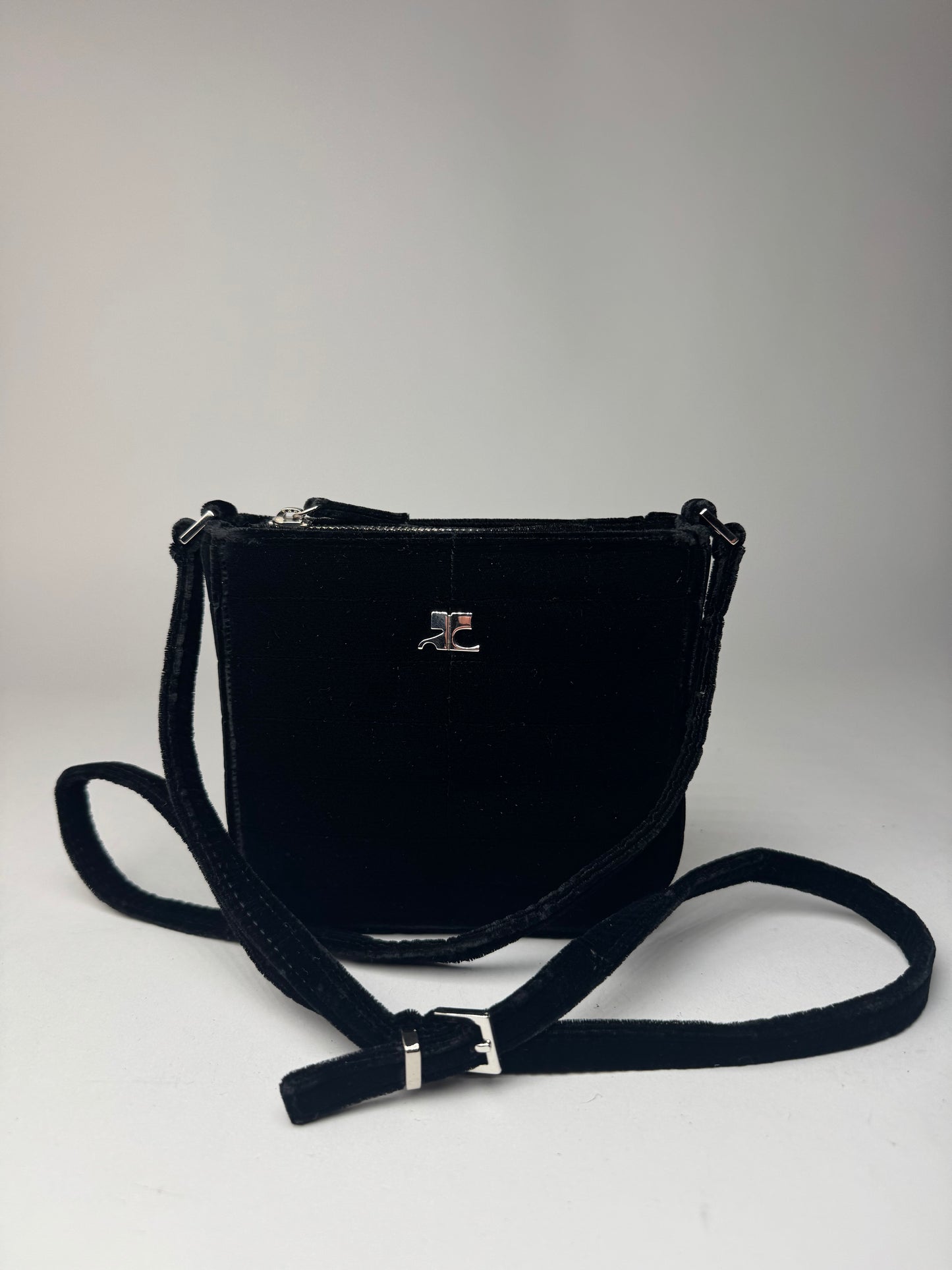 Sac bandoulière Courrèges vintage noir
