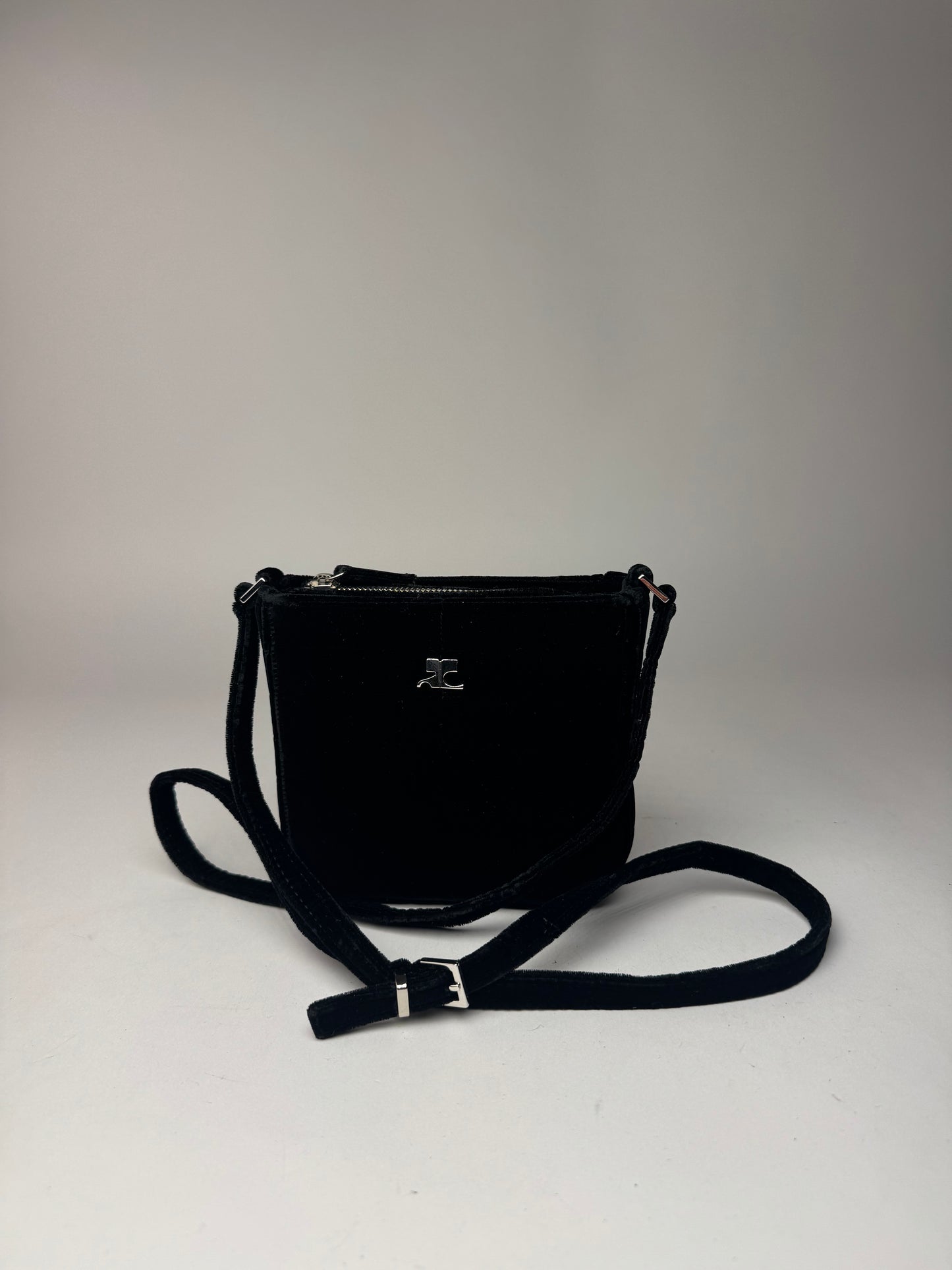 Sac bandoulière Courrèges vintage noir
