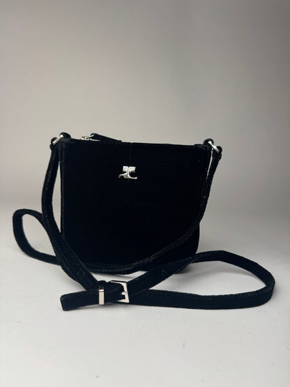 Sac bandoulière Courrèges vintage noir