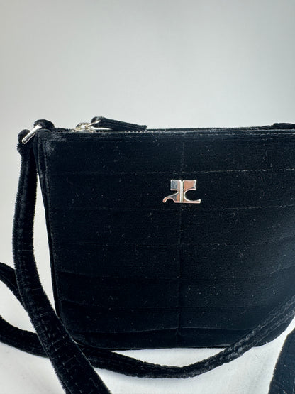 Sac bandoulière Courrèges vintage noir