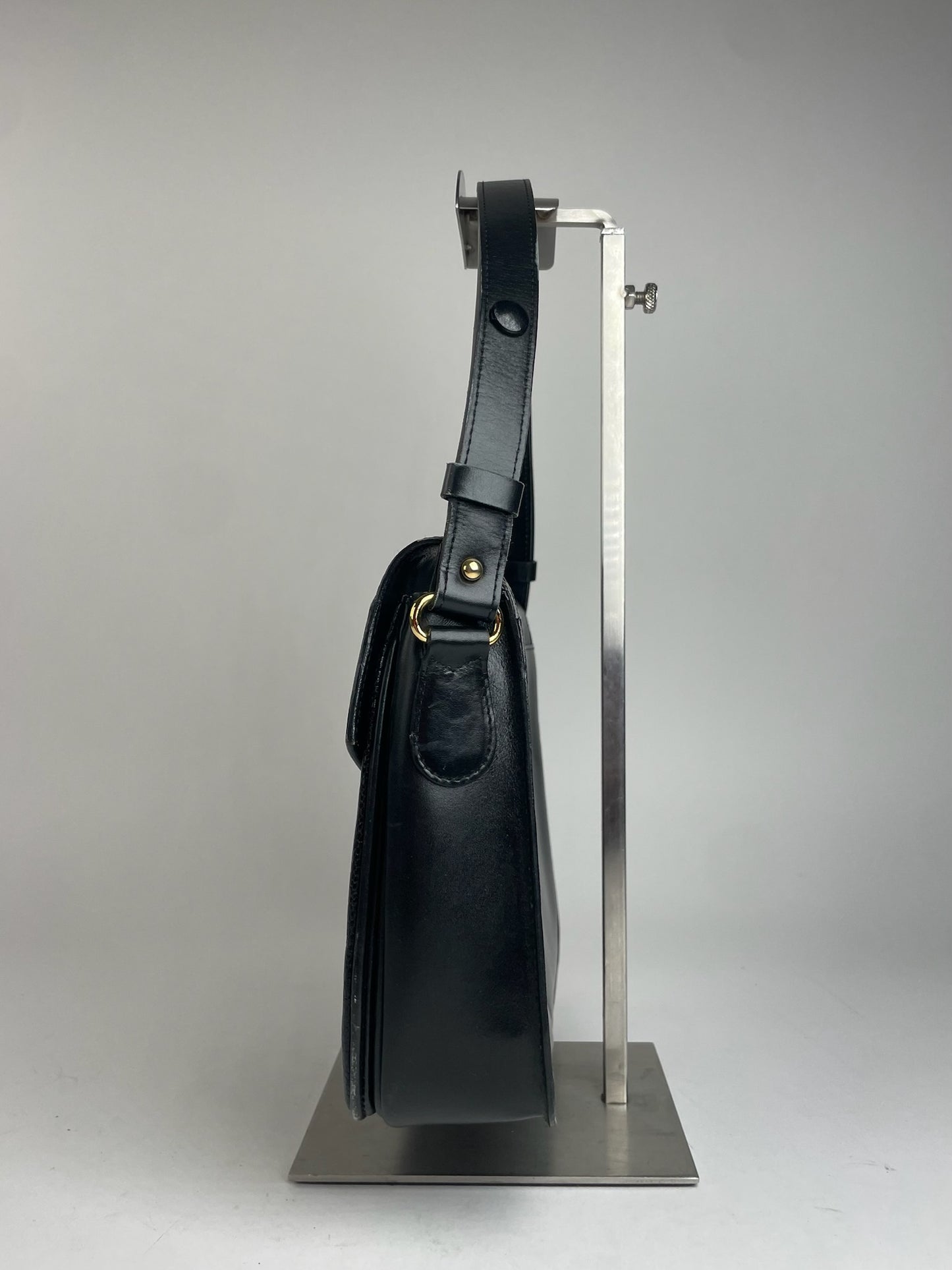 Vintage Yves Saint Laurent Leather 2Way Bag Black