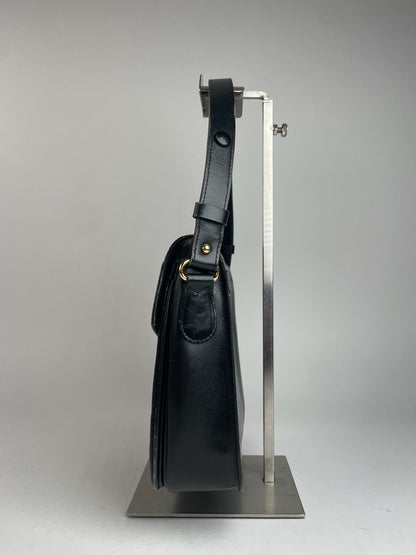 Vintage Yves Saint Laurent Leather 2Way Bag Black