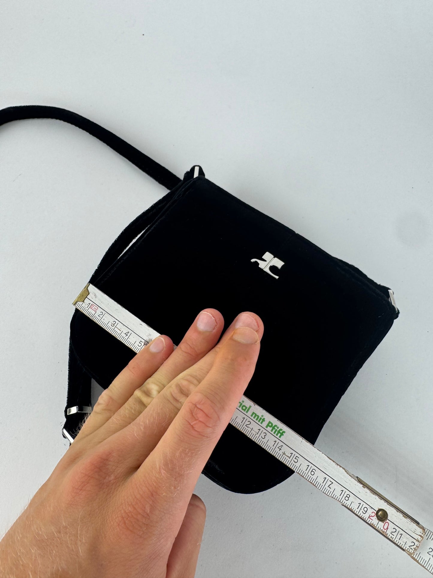 Sac bandoulière Courrèges vintage noir