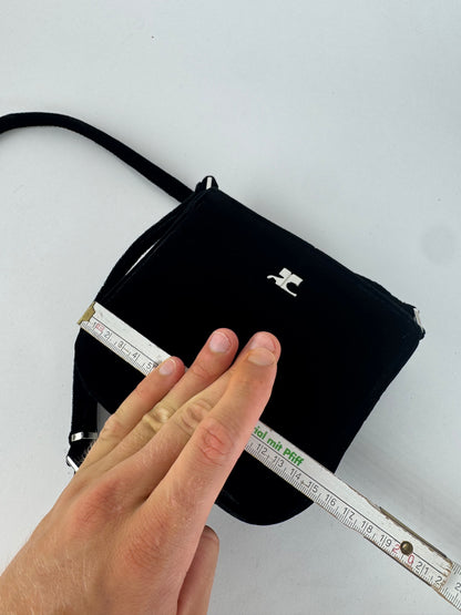 Sac bandoulière Courrèges vintage noir