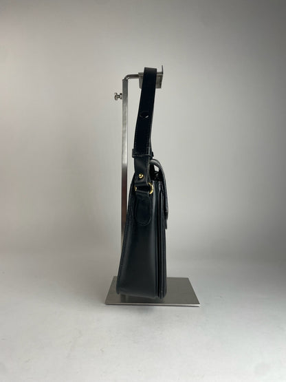 Vintage Yves Saint Laurent Leather 2Way Bag Black