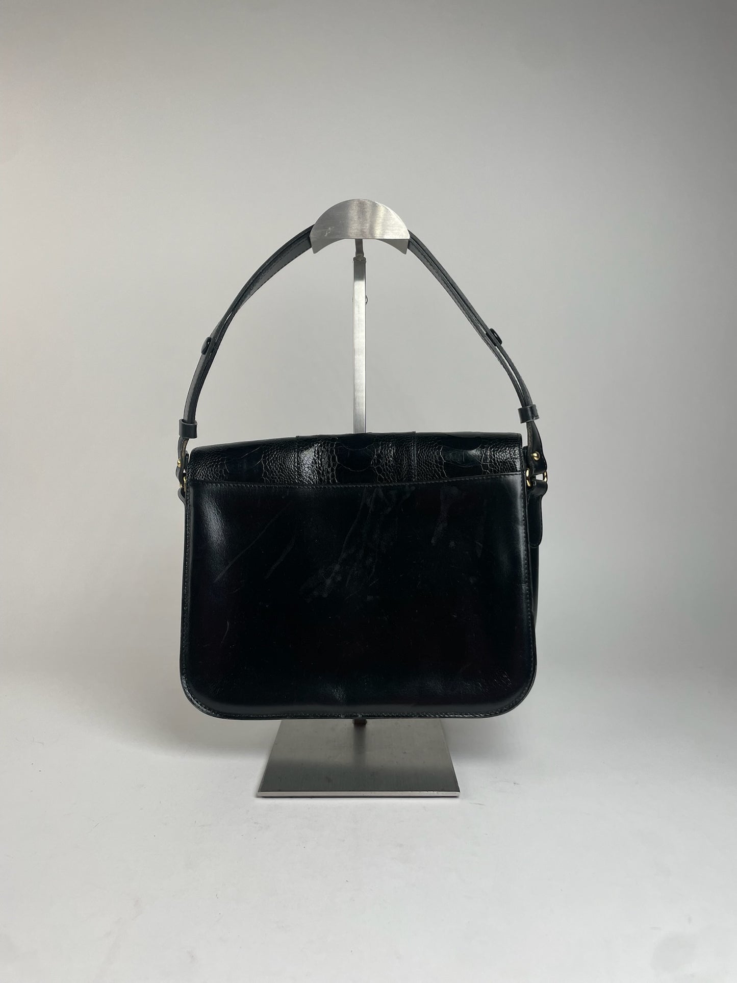 Vintage Yves Saint Laurent Leather 2Way Bag Black