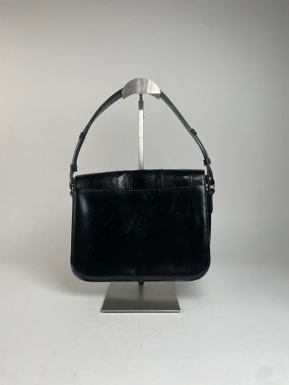 Vintage Yves Saint Laurent Leather 2Way Bag Black