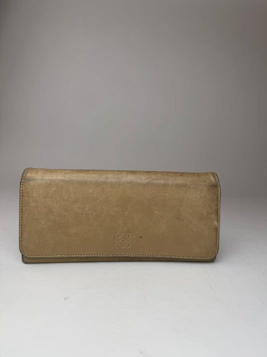 Vintage Loewe Madrid Leather Wallet beige