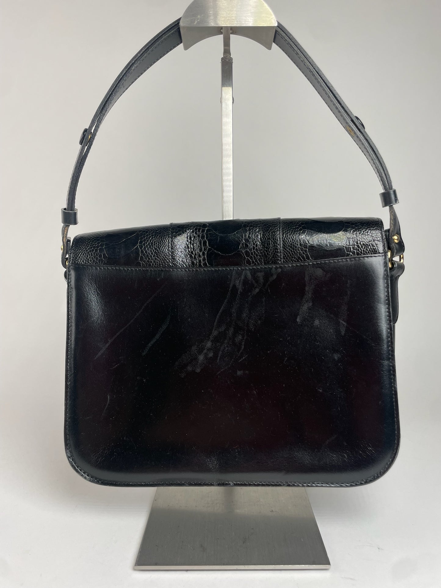 Vintage Yves Saint Laurent Leather 2Way Bag Black