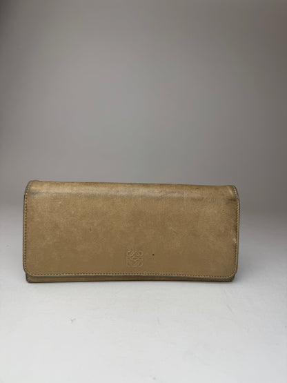 Vintage Loewe Madrid Leather Wallet beige