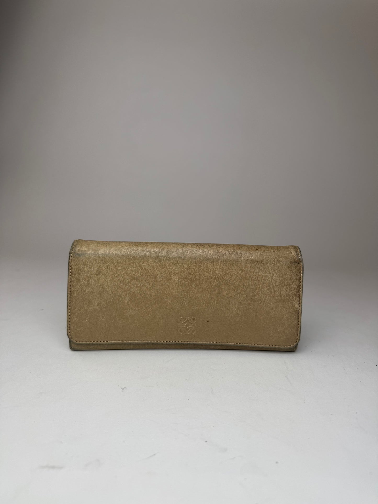 Vintage Loewe Madrid Leather Wallet beige