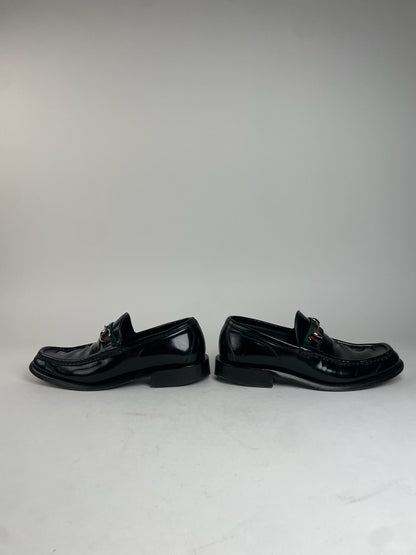 Vintage Gucci Mens Patent Leather Horsebit Loafer EU41