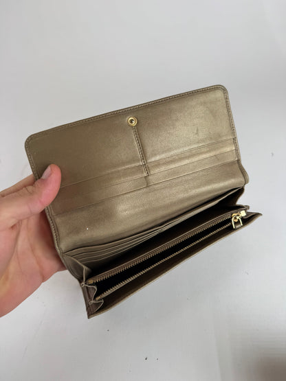 Vintage Loewe Madrid Leather Wallet beige