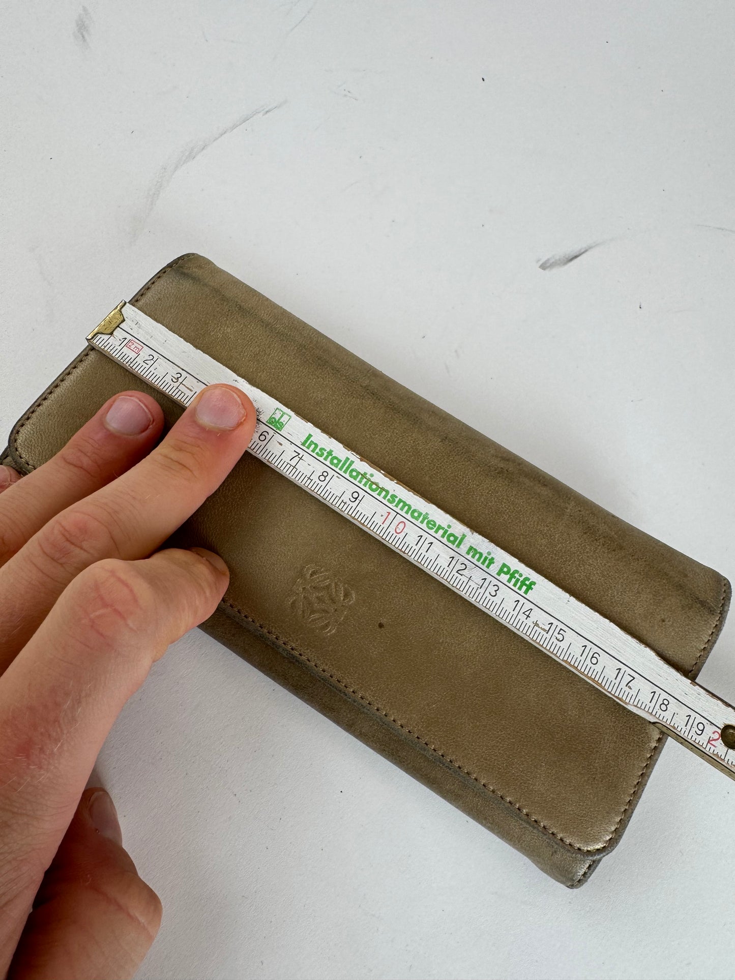 Vintage Loewe Madrid Leather Wallet beige