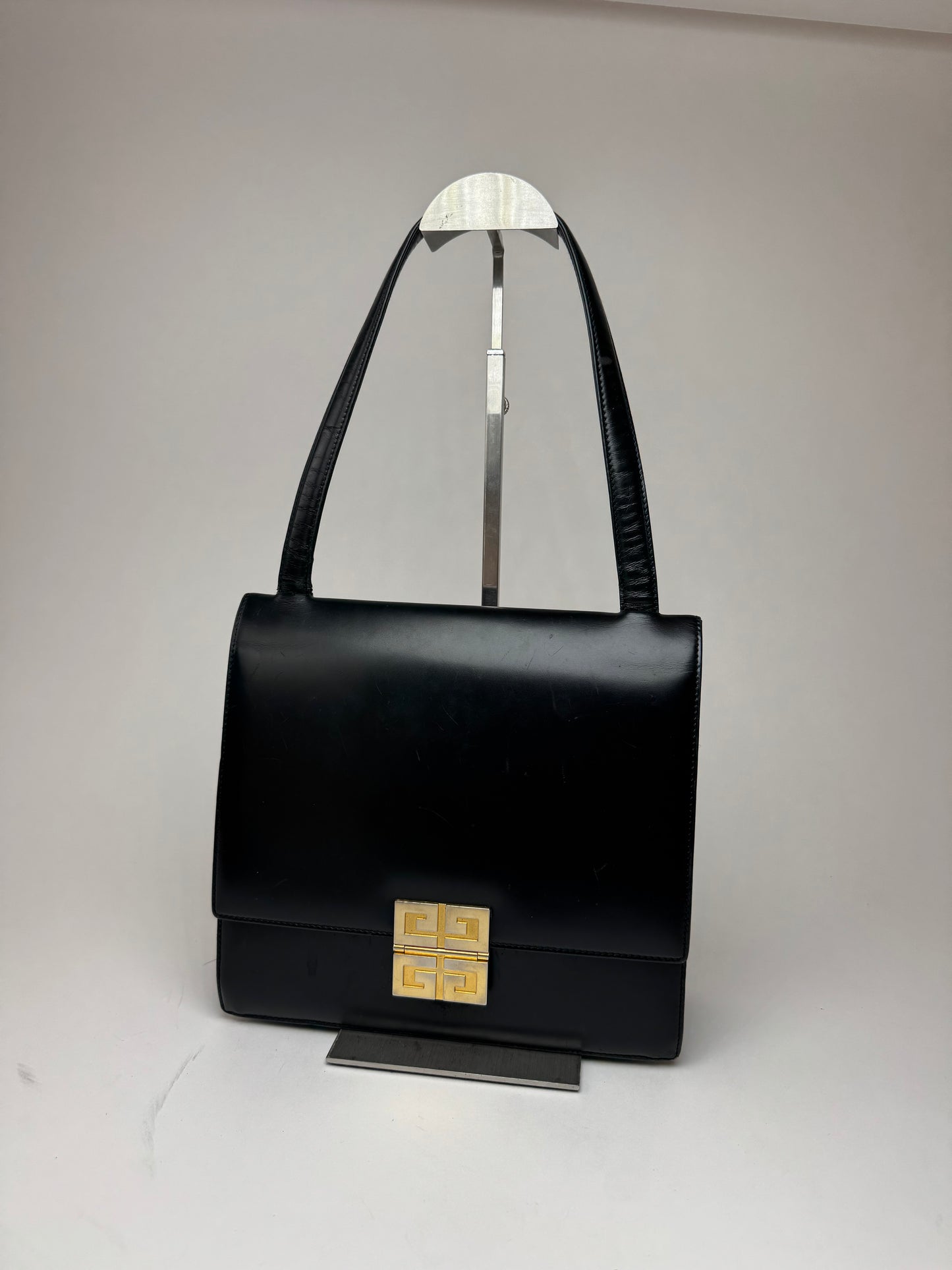 Vintage Givenchy 4G Patent Leather bag black