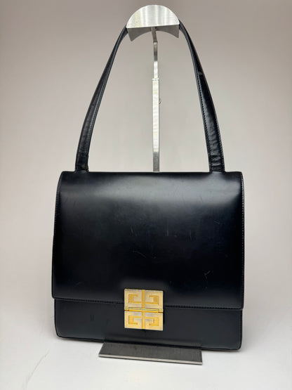 Vintage Givenchy 4G Patent Leather bag black