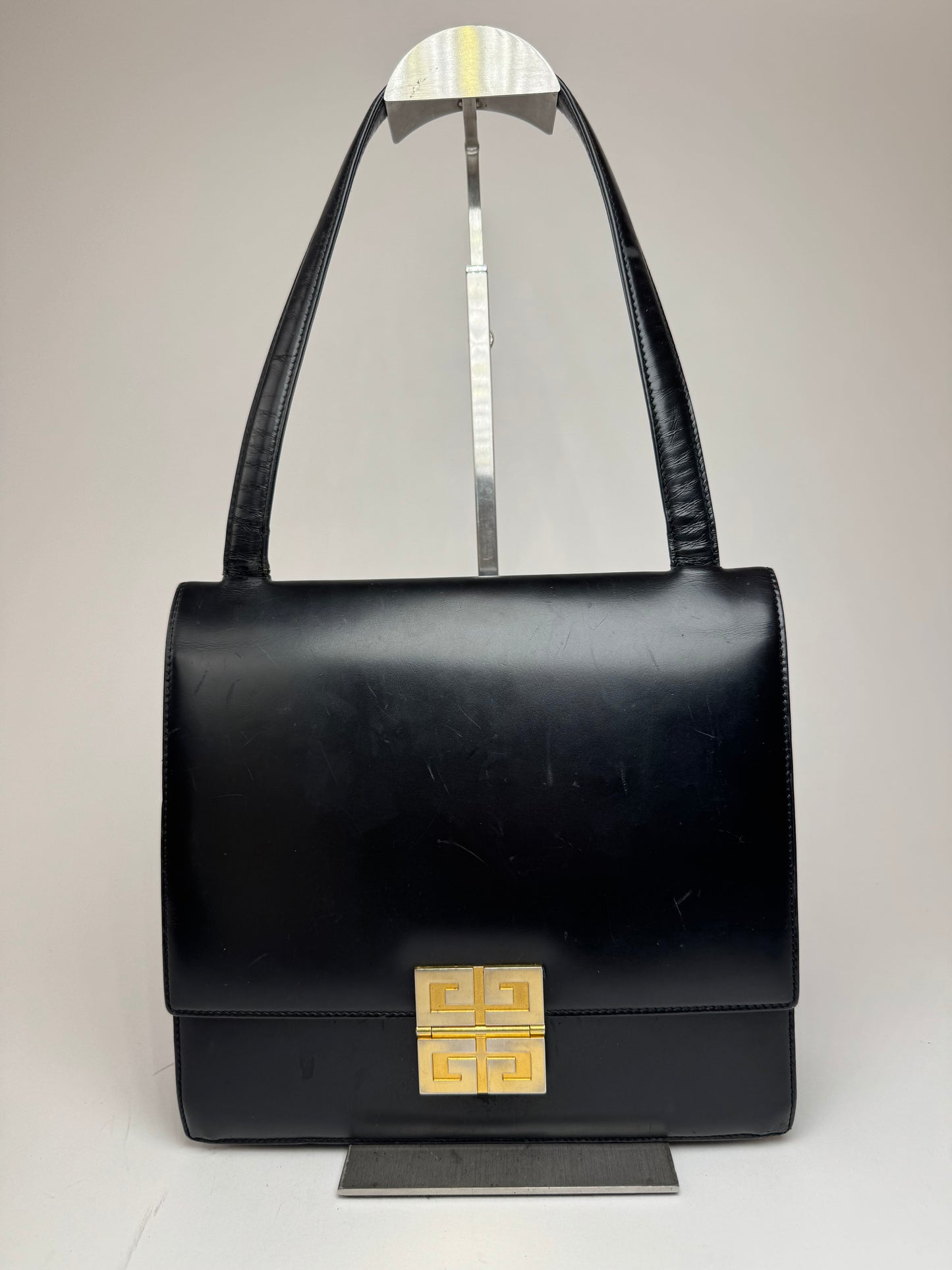 Vintage Givenchy 4G Patent Leather bag black