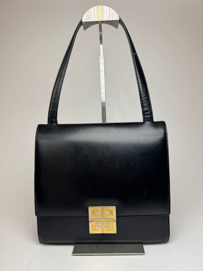 Vintage Givenchy 4G Patent Leather bag black
