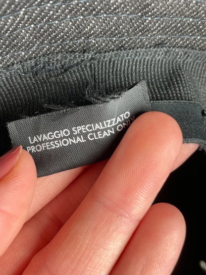 Vintage Gucci Polyester & Leather Bucket Hat Black