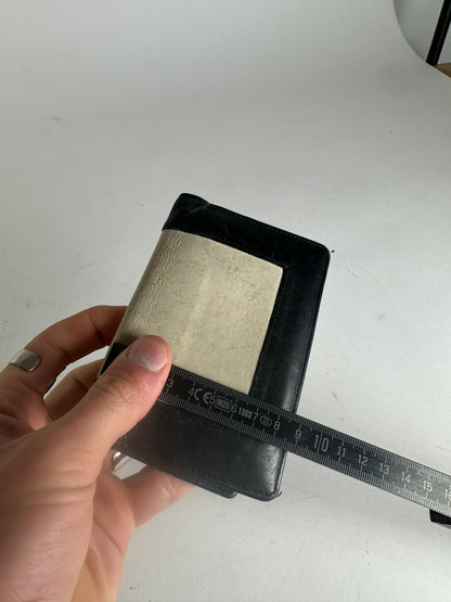 Vintage Celine Paris Leather Keychain Wallet Black White