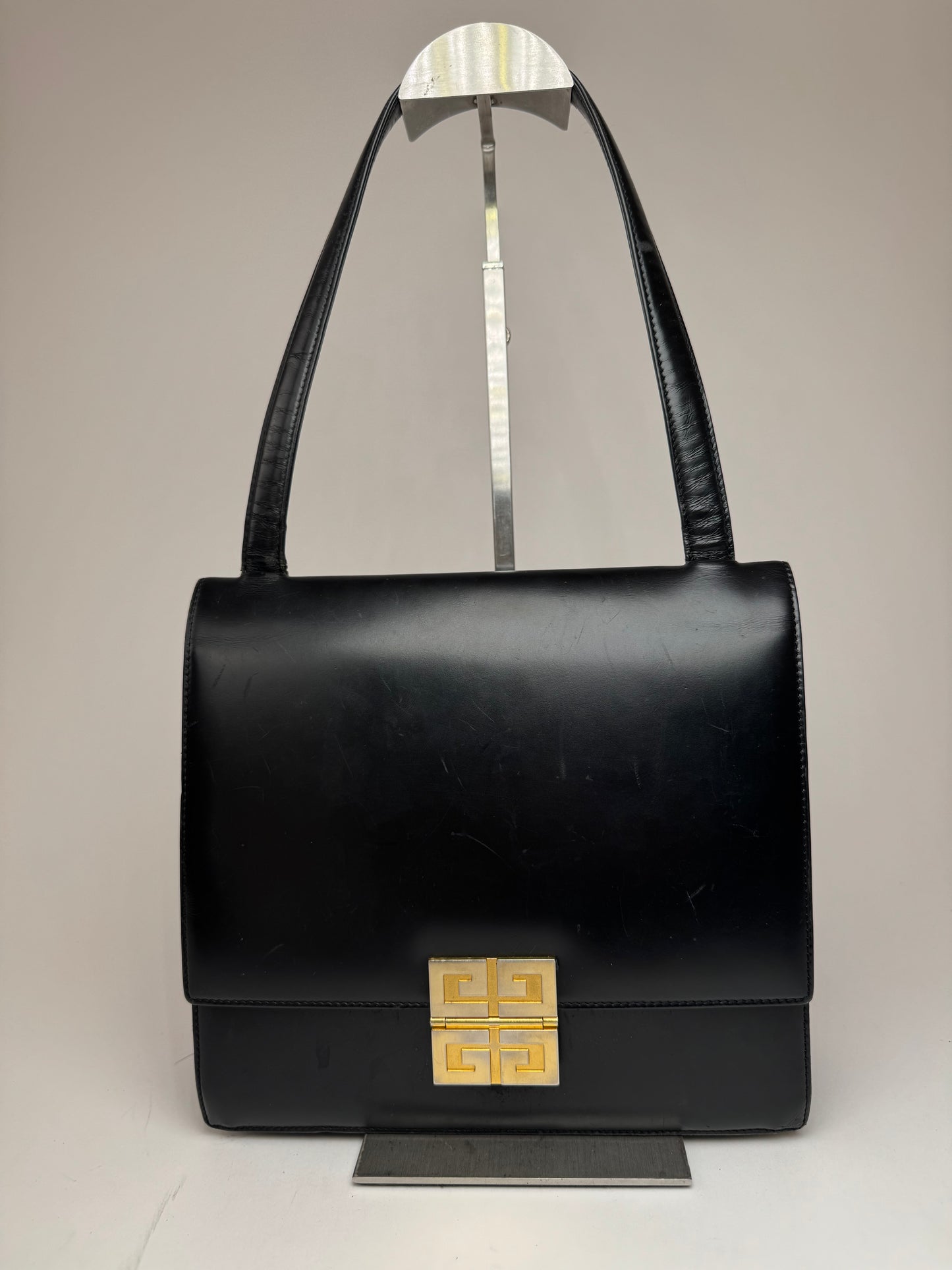 Vintage Givenchy 4G Patent Leather bag black