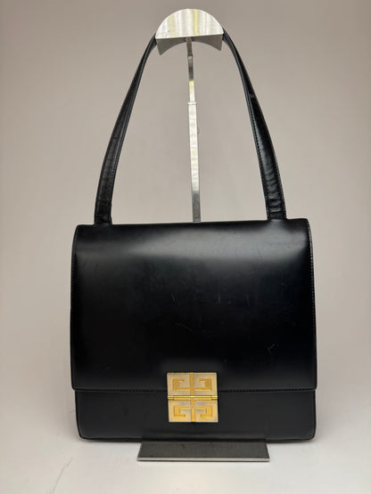Vintage Givenchy 4G Patent Leather bag black