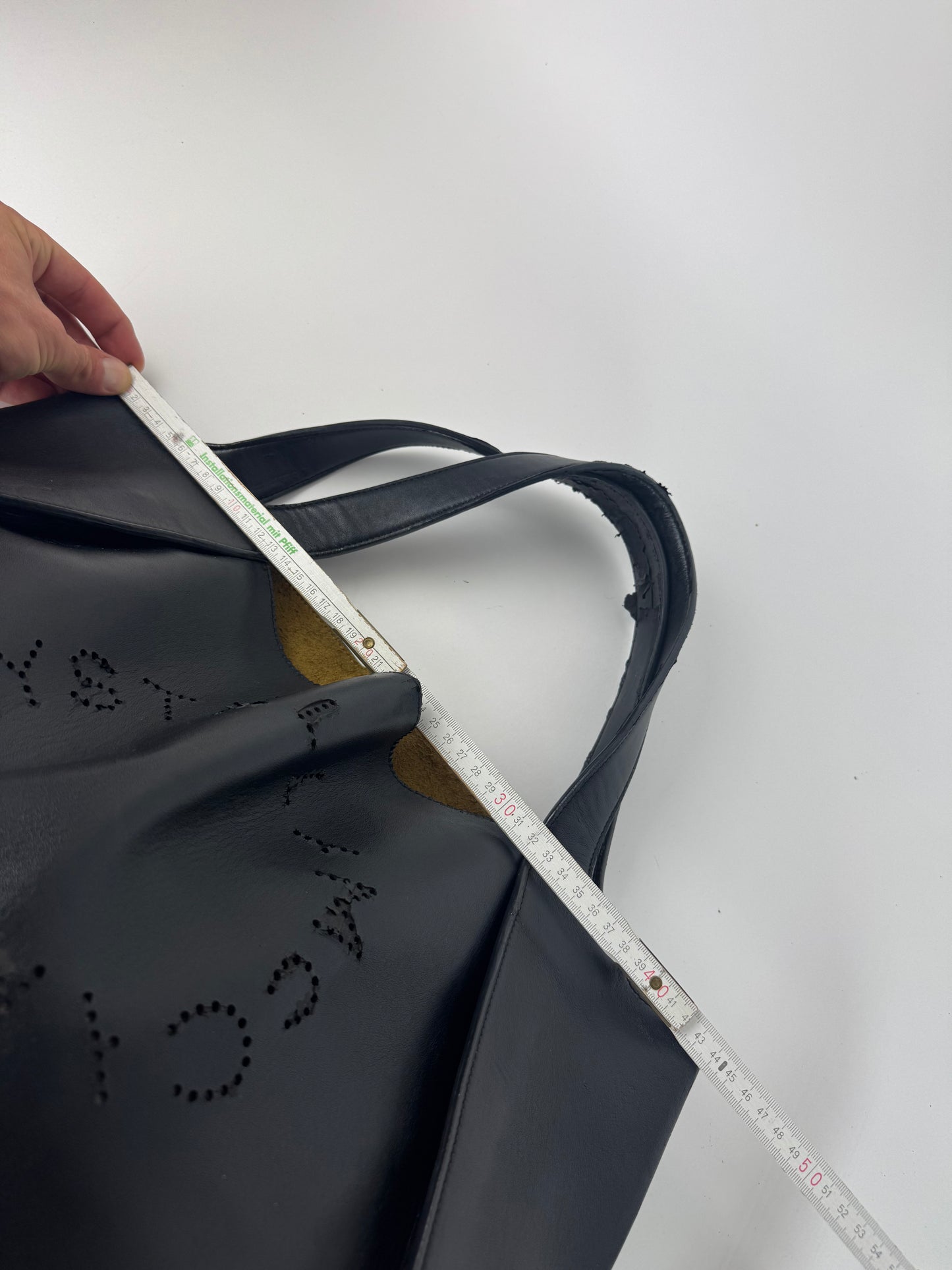 Vintage Stella Mc Cartney Vega Leather shopper black