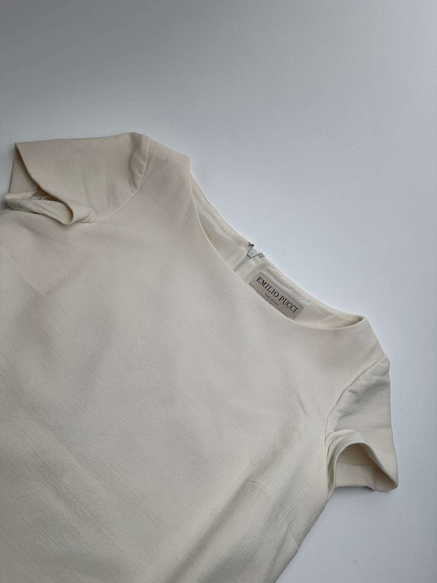 Vintage Emilio Pucci Wool Dress White M