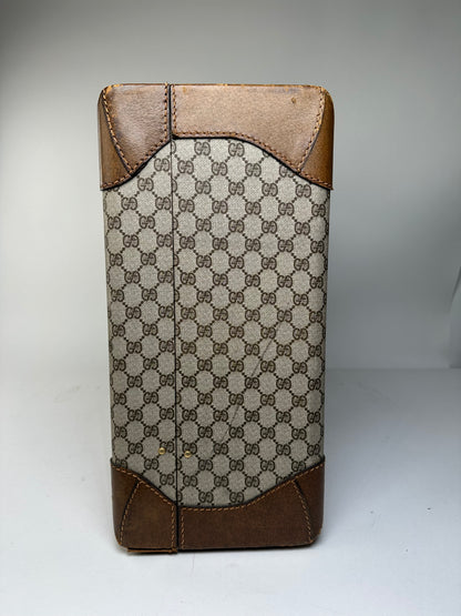 Vintage Gucci GG Supreme Monogram Hard Suitcase Beige Ebony