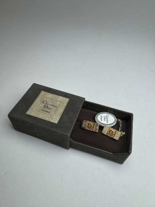 Vintage Dior Steel Hander-chiefs Silver Gold