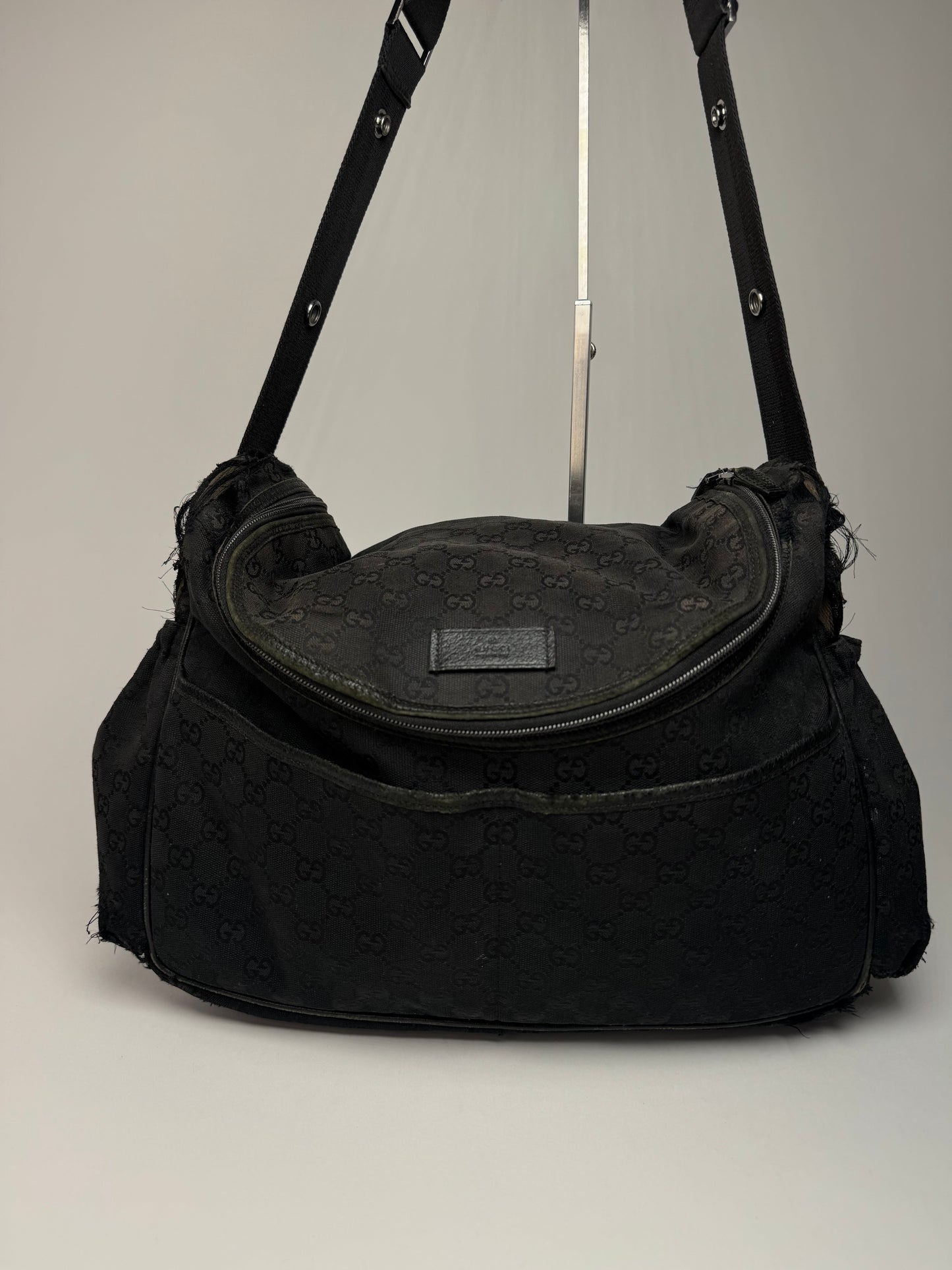 Vintage Gucci Multiway Monogram Bag black