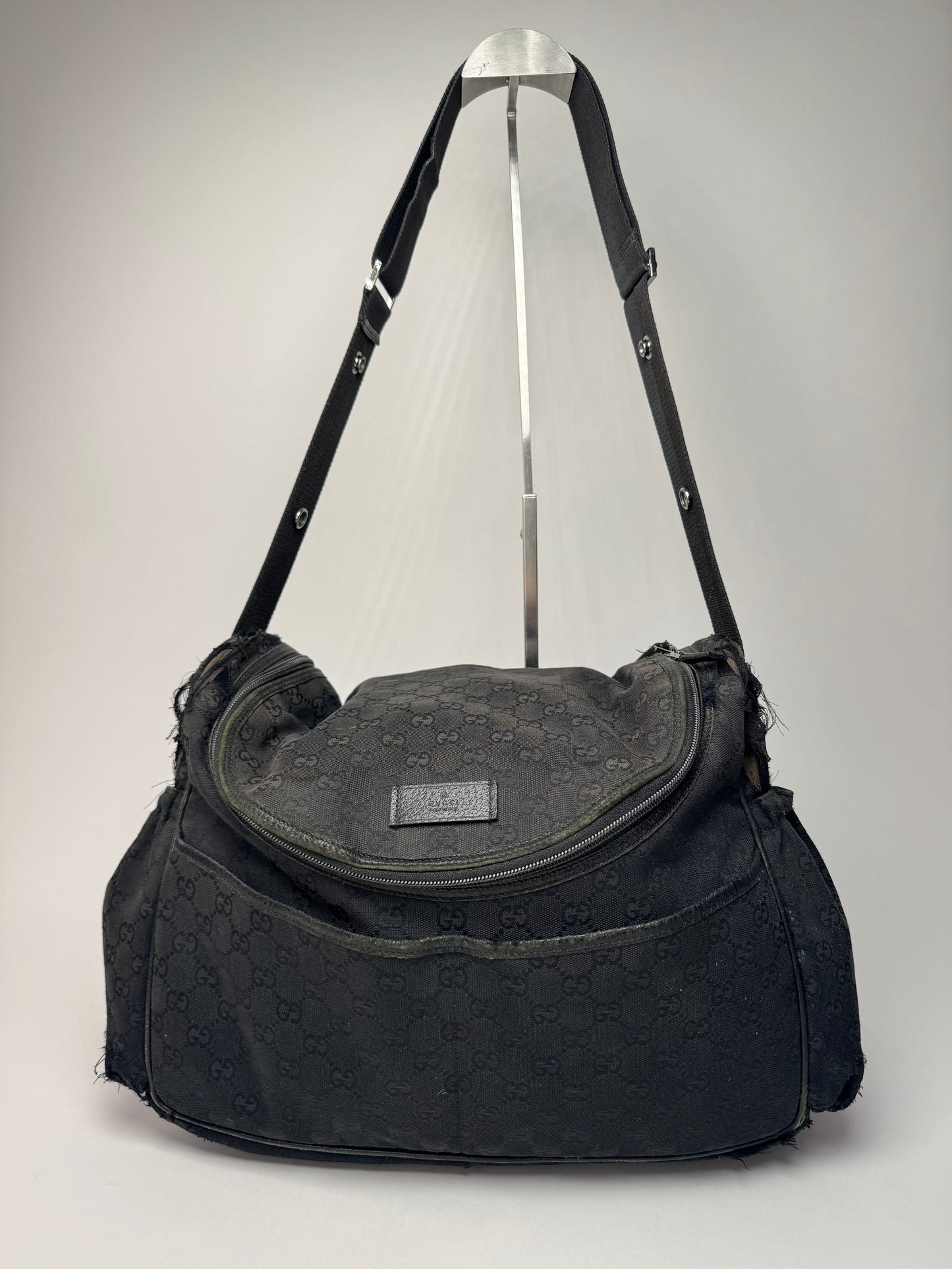 Vintage Gucci Multiway Monogram Bag black