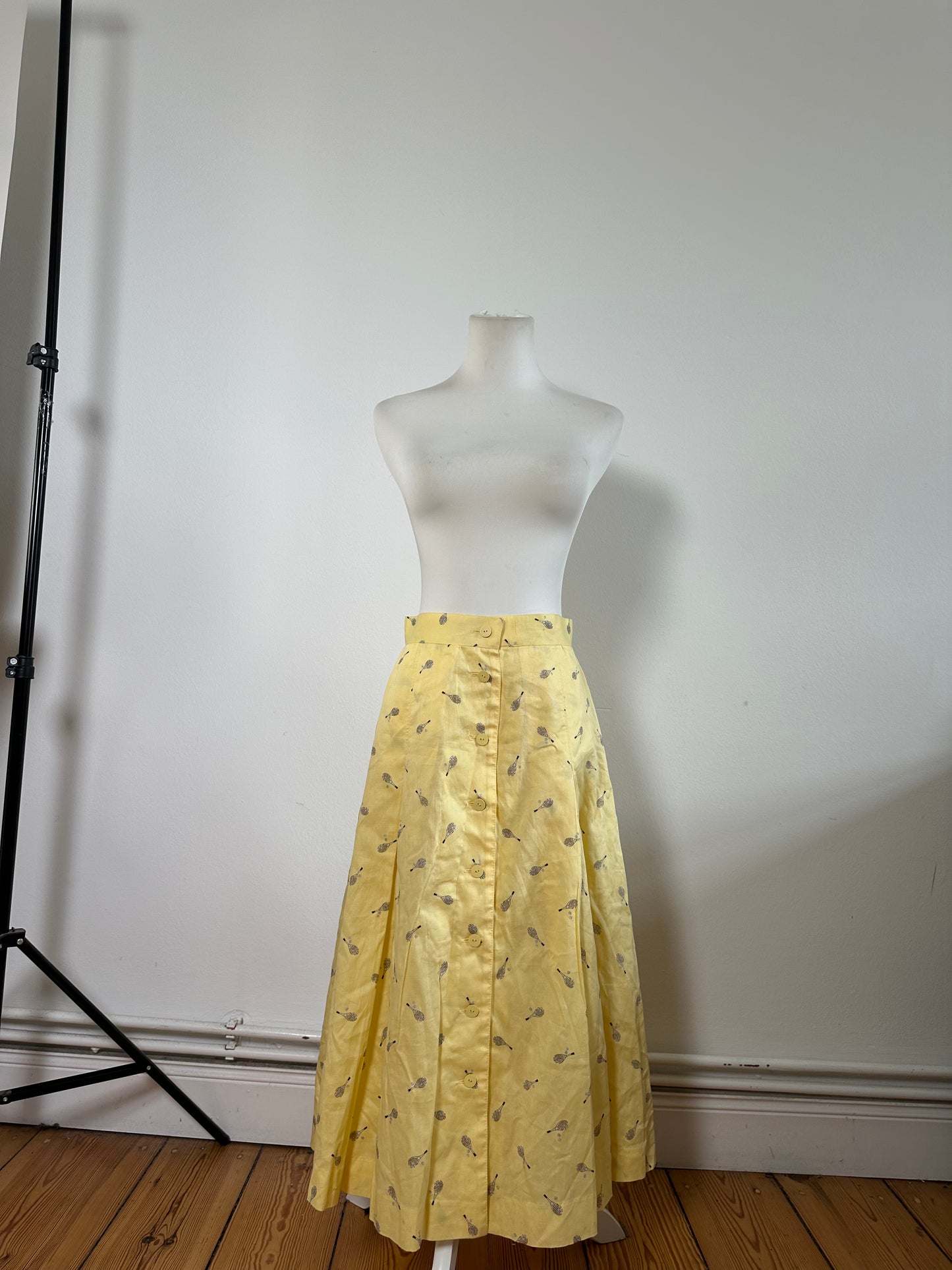 Vintage Chloe Silk Blend Floral Skirt Yellow c. 2000