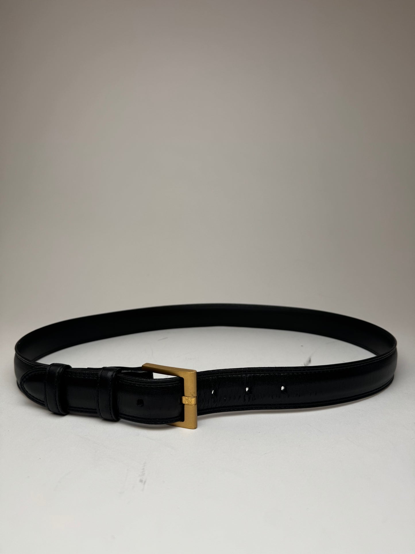 Vintage Loewe Madrid Leather Belt black