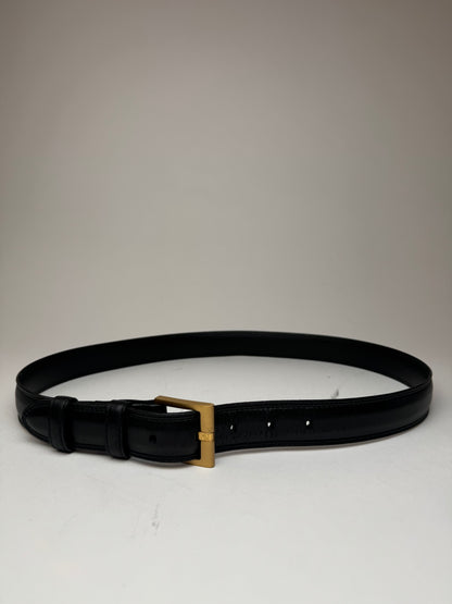 Vintage Loewe Madrid Leather Belt black