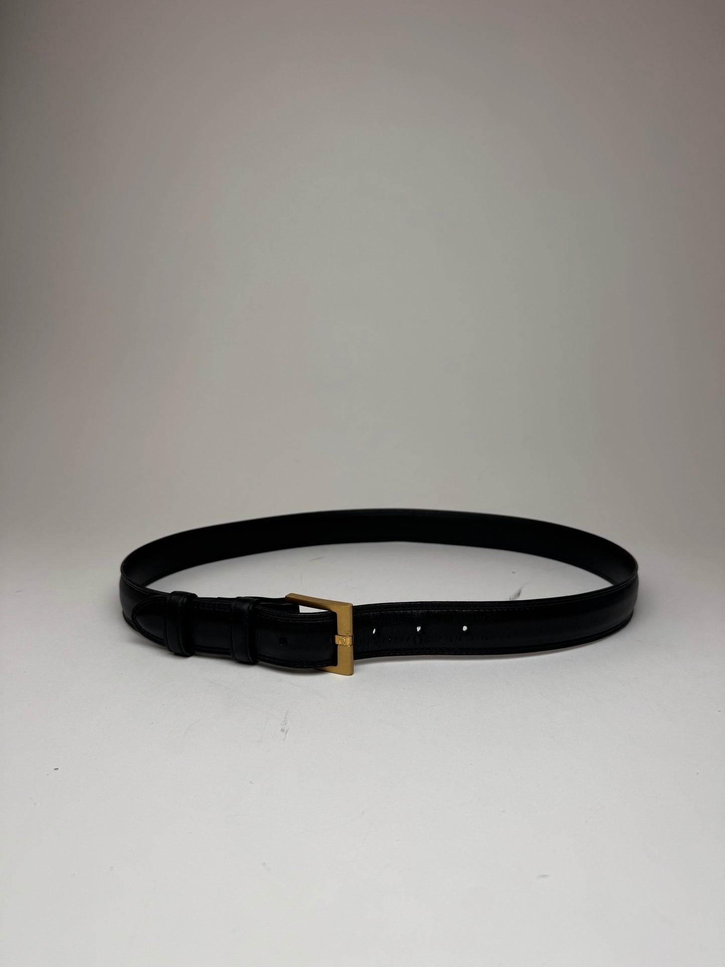 Vintage Loewe Madrid Leather Belt black