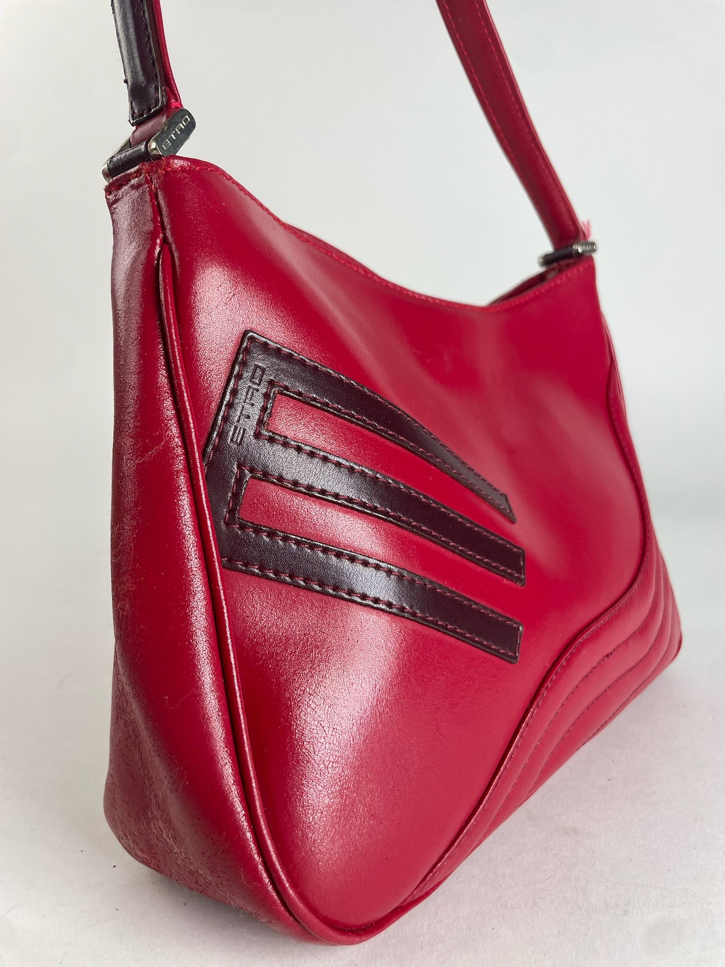 Vintage Etro Leather Bag Red