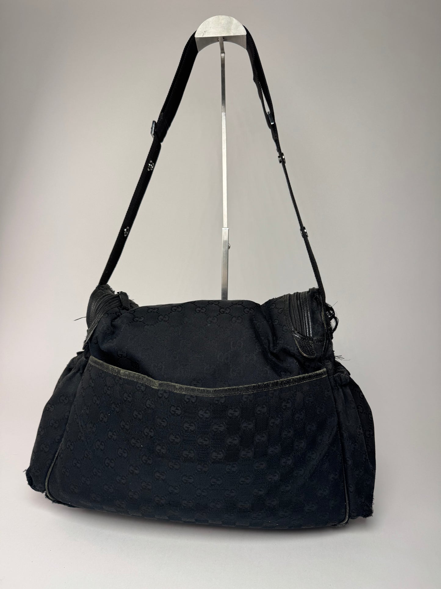 Vintage Gucci Multiway Monogram Bag black