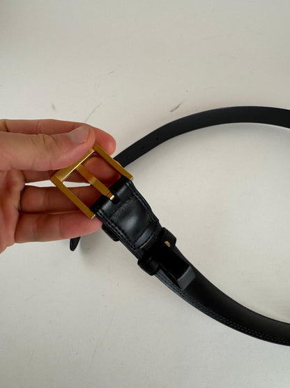 Vintage Loewe Madrid Leather Belt black