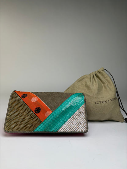 Vintage Bottega Veneta Flap Wallet Multicolour Leather