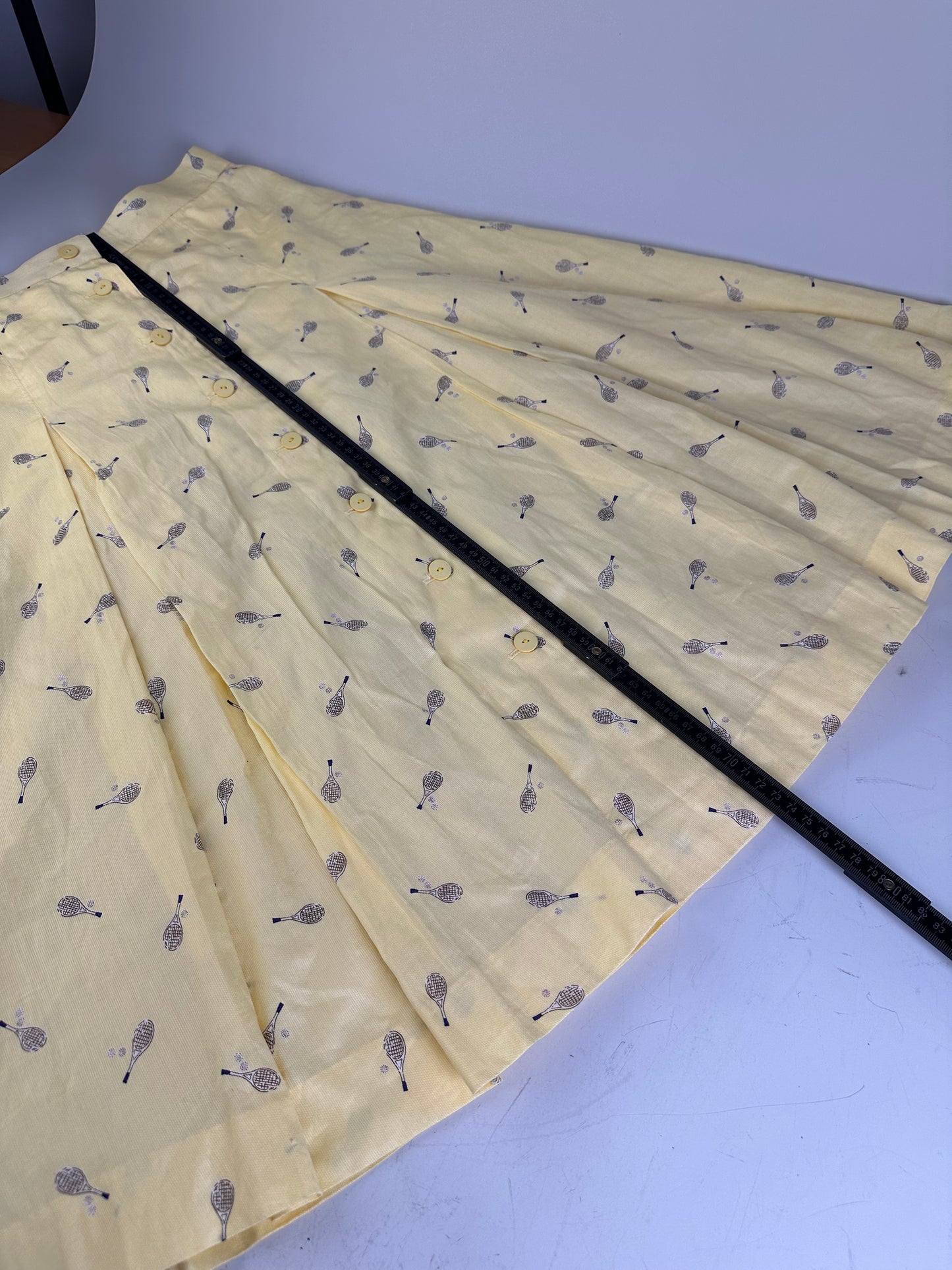 Vintage Chloe Silk Blend Floral Skirt Yellow c. 2000