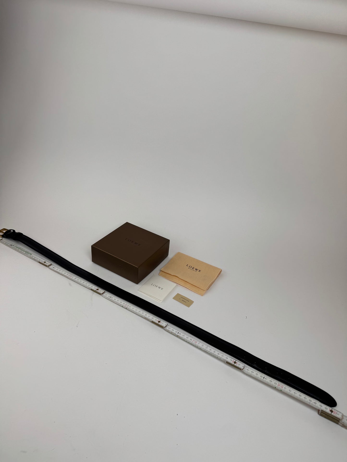 Vintage Loewe Madrid Leather Belt black