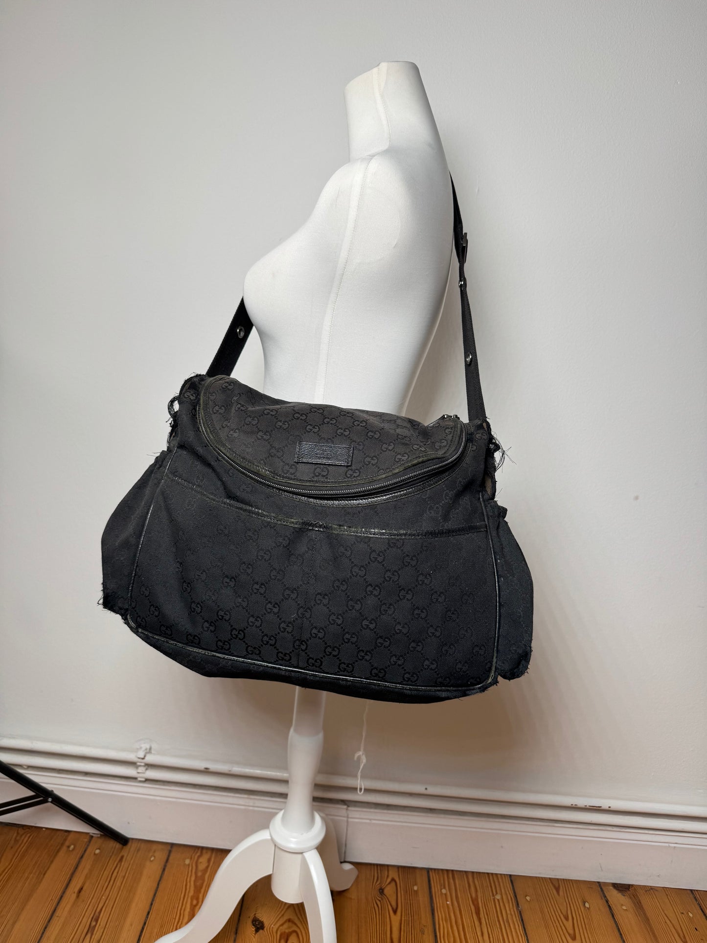 Vintage Gucci Multiway Monogram Bag black
