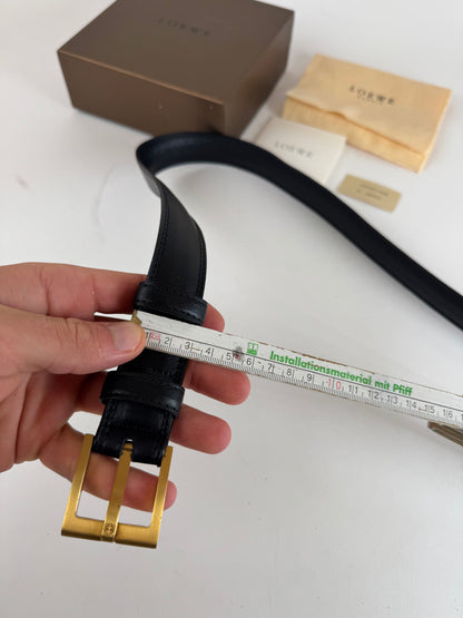 Vintage Loewe Madrid Leather Belt black